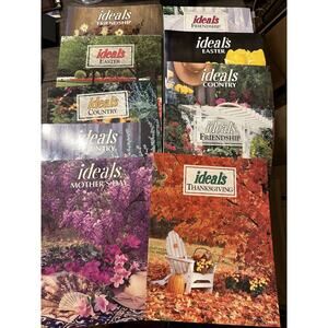 10 Ideals Holidays & Country & Friendship Magazine Vintage